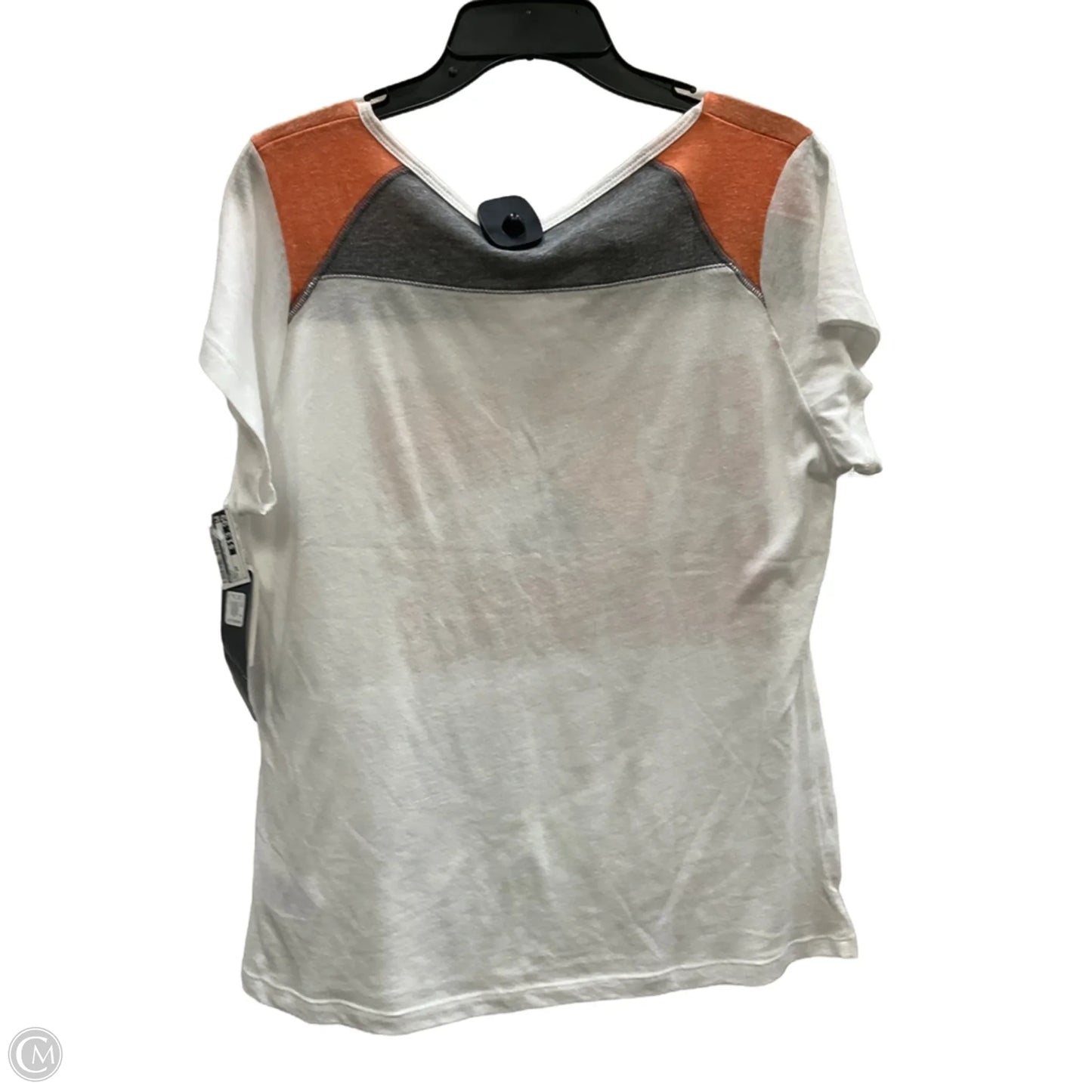 Athletic Top Short Sleeve By Nfl In White, Size: 2x