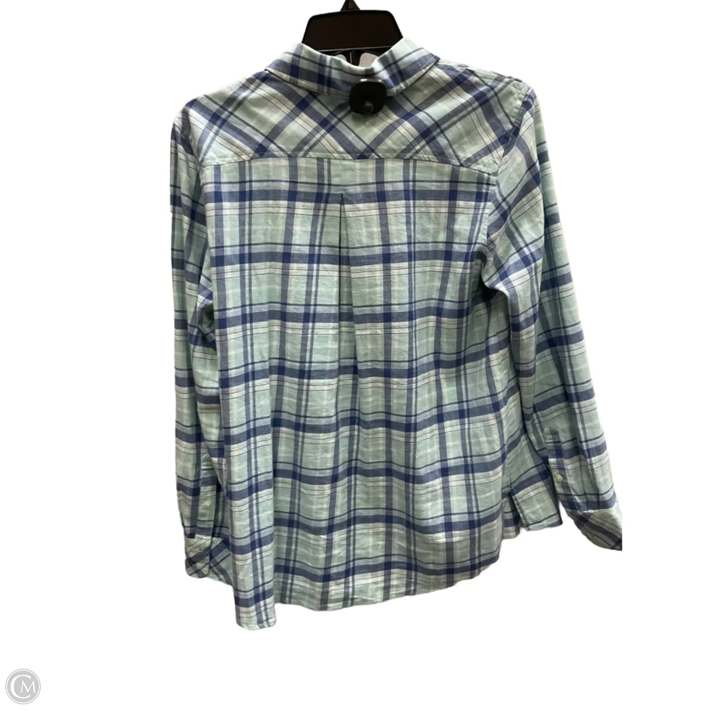 Blouse Long Sleeve By Vineyard Vines In Plaid Pattern, Size: 6