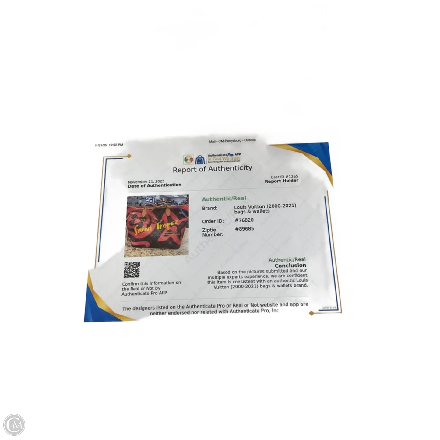 Handbag Luxury Designer By Louis Vuitton, Size: Large