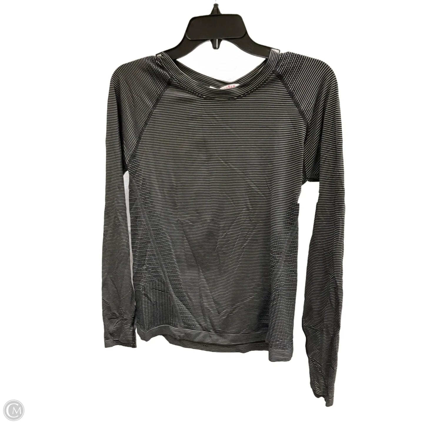 Athletic Top Long Sleeve Crewneck By Athleta In Striped Pattern, Size: M