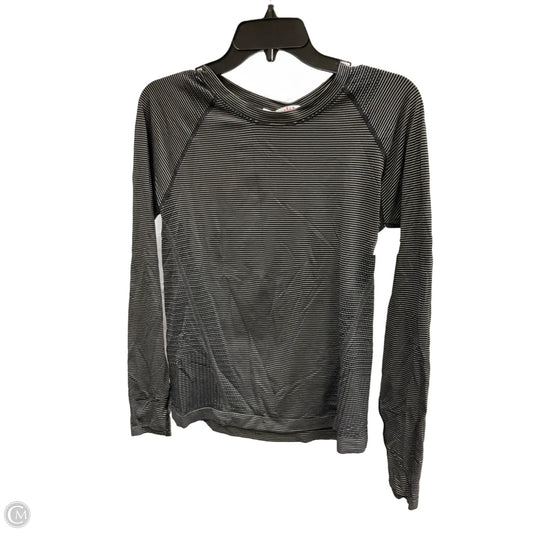 Athletic Top Long Sleeve Crewneck By Athleta In Striped Pattern, Size: M