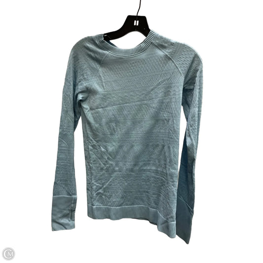 Athletic Top Long Sleeve Crewneck By Lululemon In Blue, Size: 8