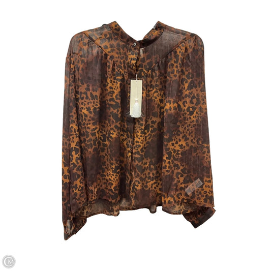 Top Long Sleeve By Calypso St Barth In Leopard Print, Size: Xl