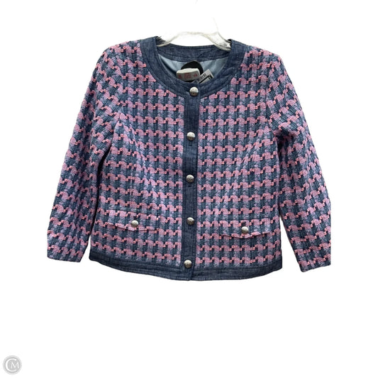 Blazer By Talbots In Blue & Pink, Size: 8p