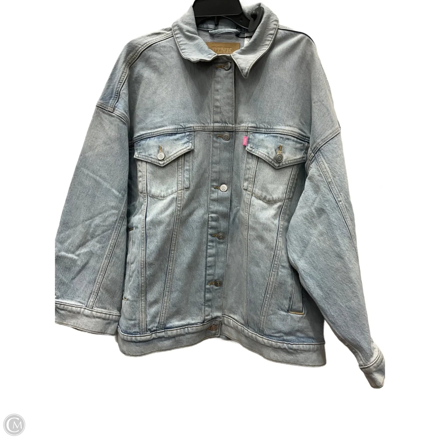 Jacket Denim By Pink In Blue Denim, Size: Xl