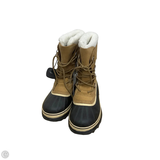 Boots Snow By Sorel In Black & Tan, Size: 7.5