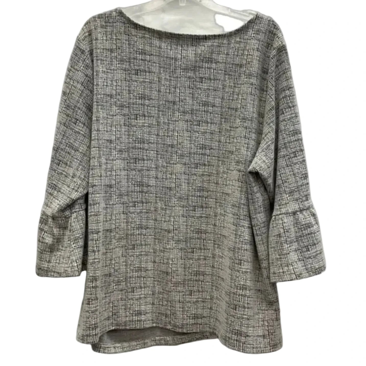 Top 3/4 Sleeve By Talbots In Black & White, Size: 3x