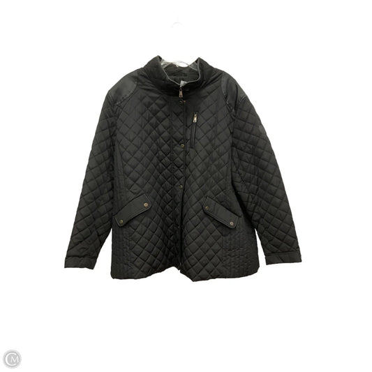 Jacket Puffer & Quilted By Lauren By Ralph Lauren In Black, Size: 3x