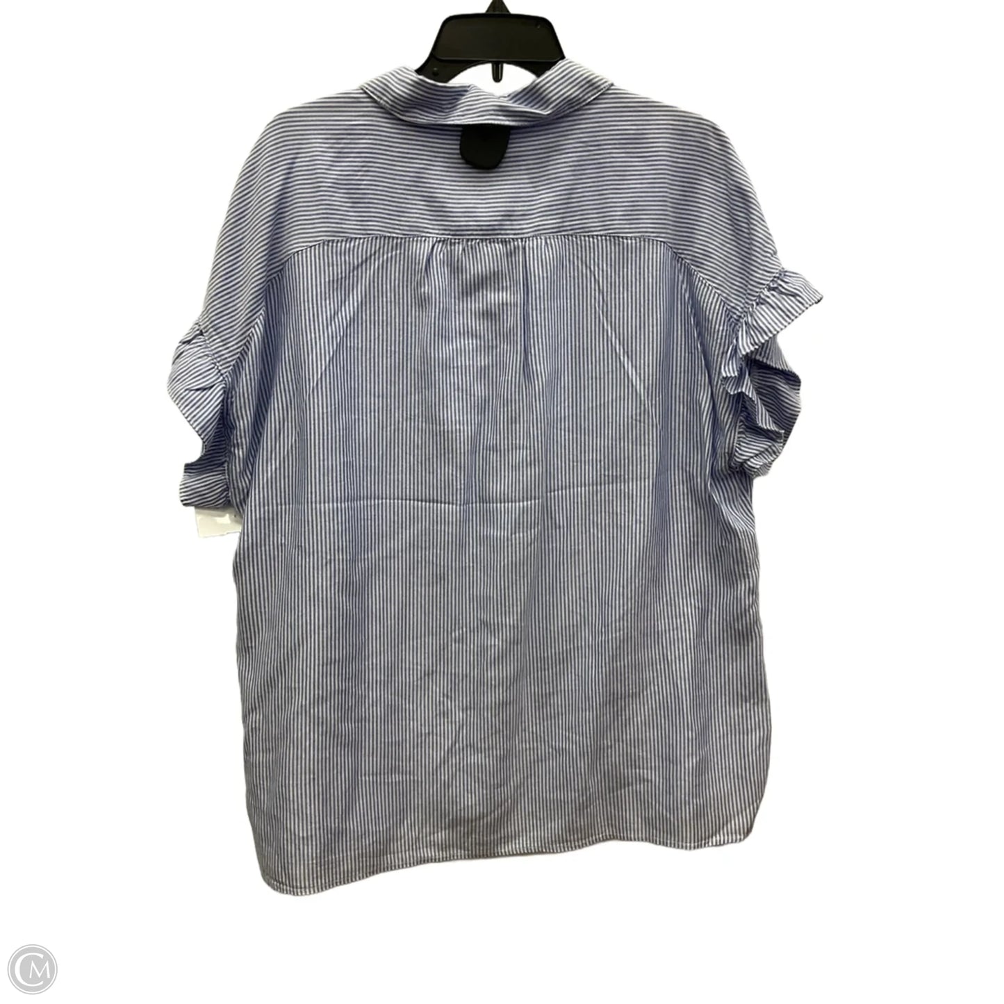 Top Short Sleeve By Lola River In Striped Pattern, Size: Xl