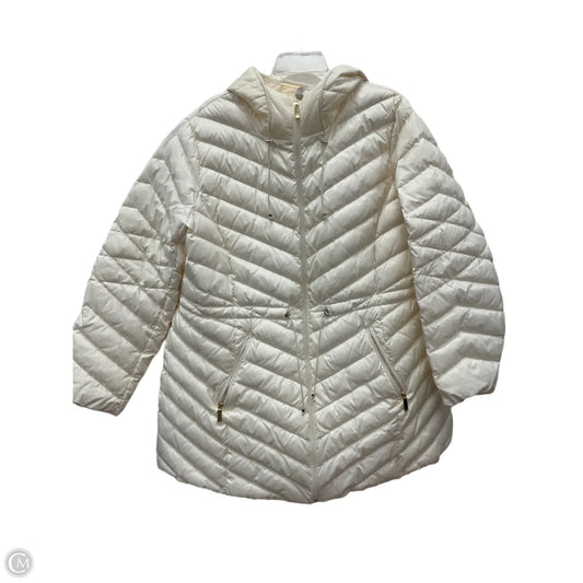Coat Puffer & Quilted By Liz Claiborne In Cream, Size: 1x