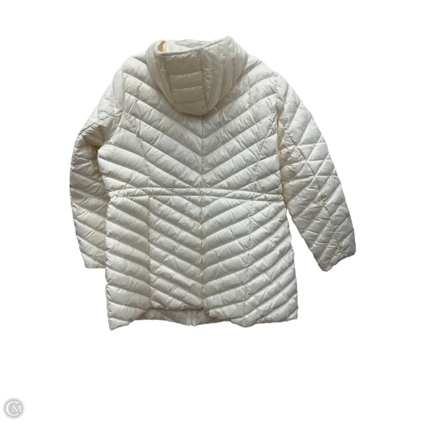 Coat Puffer & Quilted By Liz Claiborne In Cream, Size: 1x