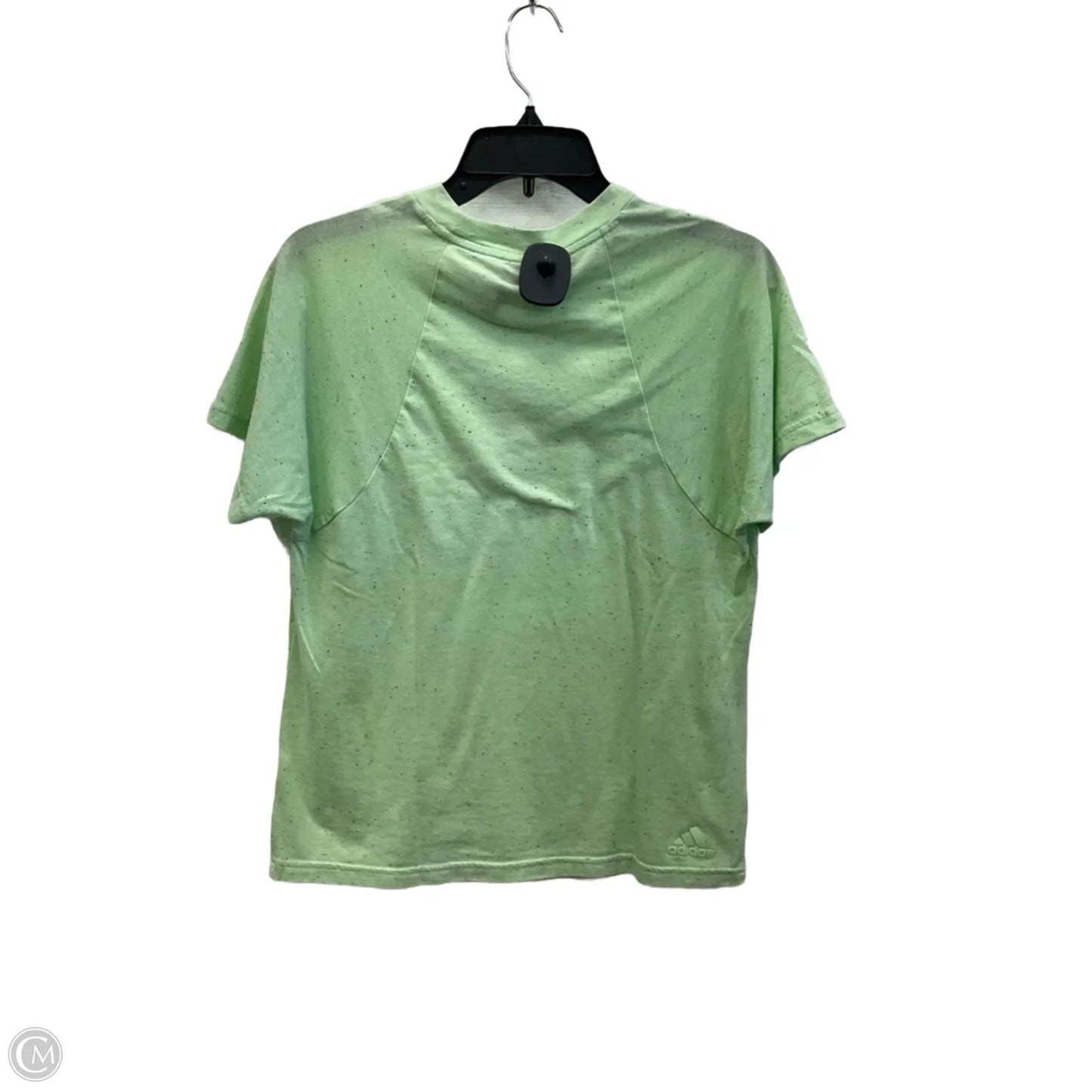 Athletic Top Short Sleeve By Adidas In Green, Size: M