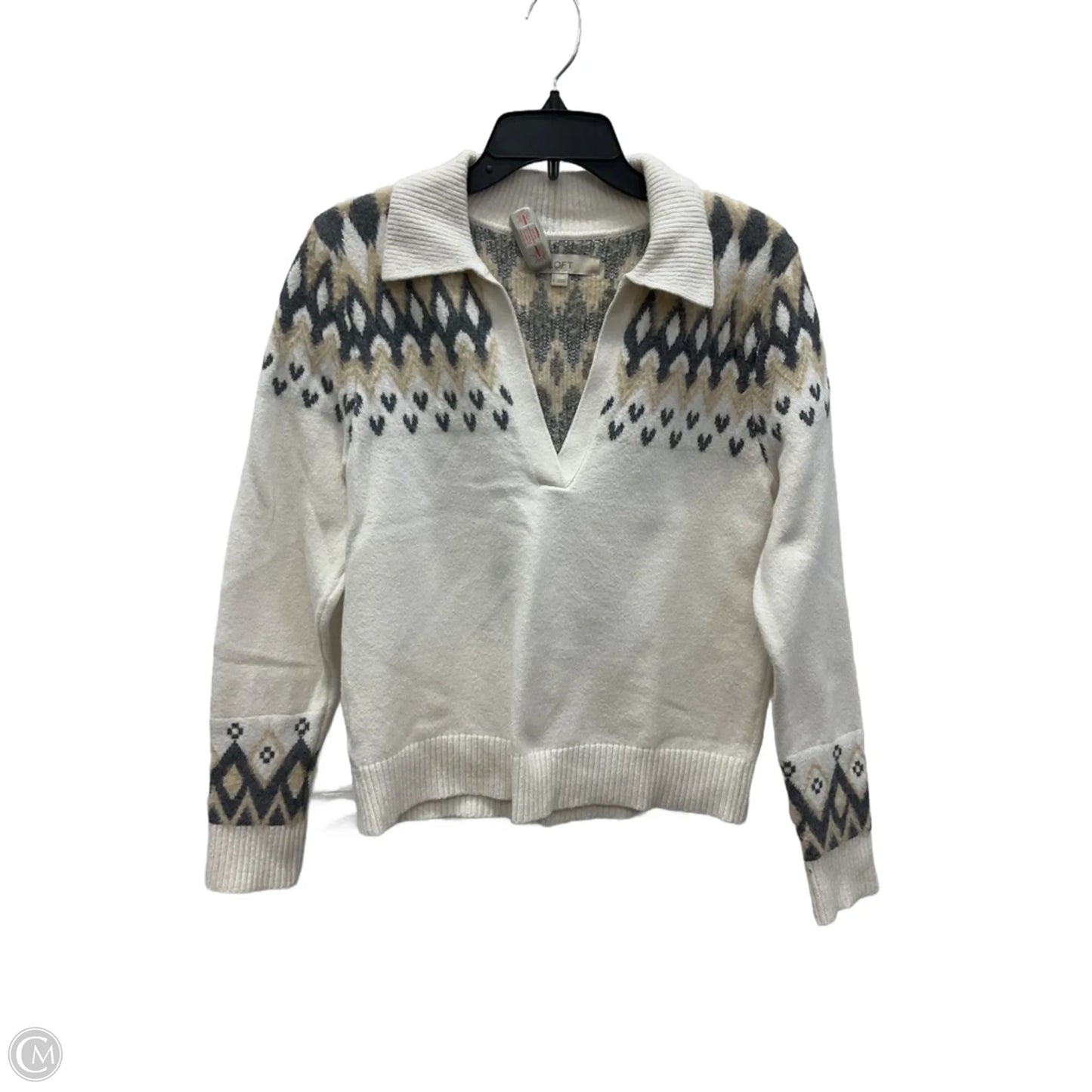 Sweater By Loft In Cream, Size: S