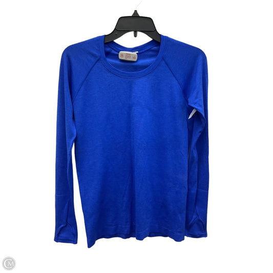 Athletic Top Long Sleeve Crewneck By Lululemon In Blue, Size: 8