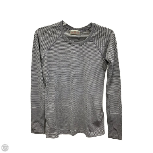 Athletic Top Long Sleeve Crewneck By Lululemon In Striped Pattern, Size: 8