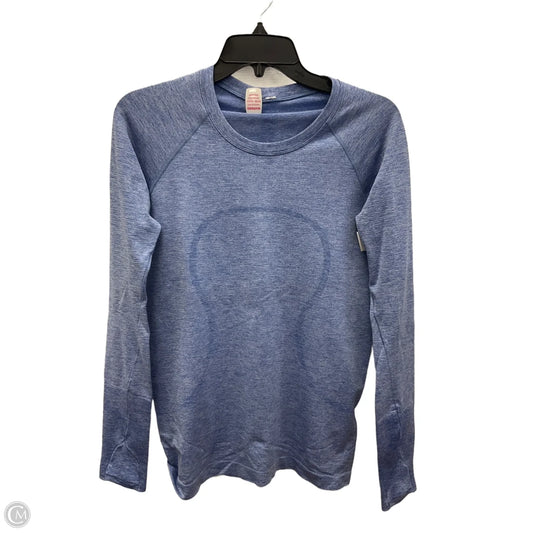 Athletic Top Long Sleeve Crewneck By Lululemon In Blue, Size: 8