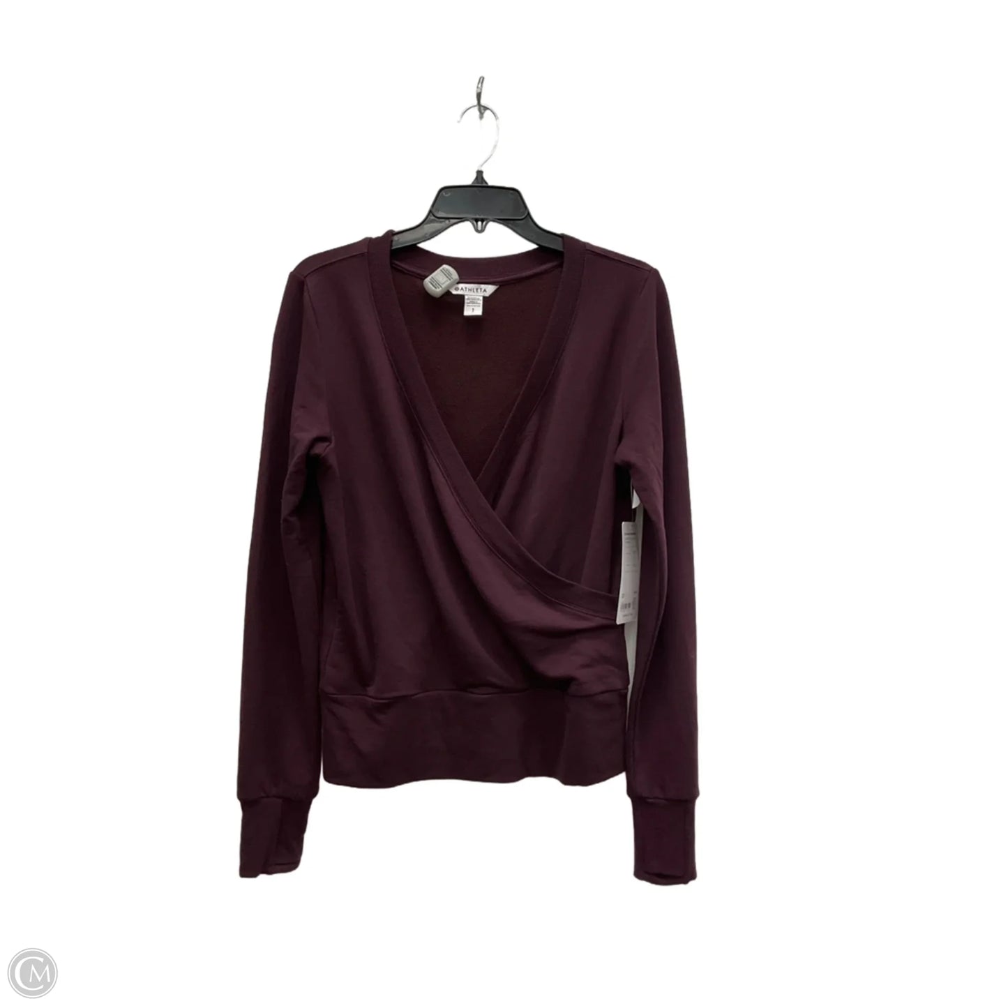 Athletic Top Long Sleeve Crewneck By Athleta In Maroon, Size: S