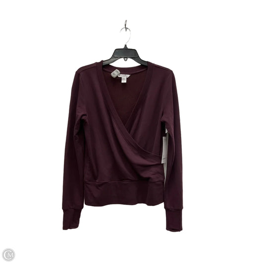 Athletic Top Long Sleeve Crewneck By Athleta In Maroon, Size: S