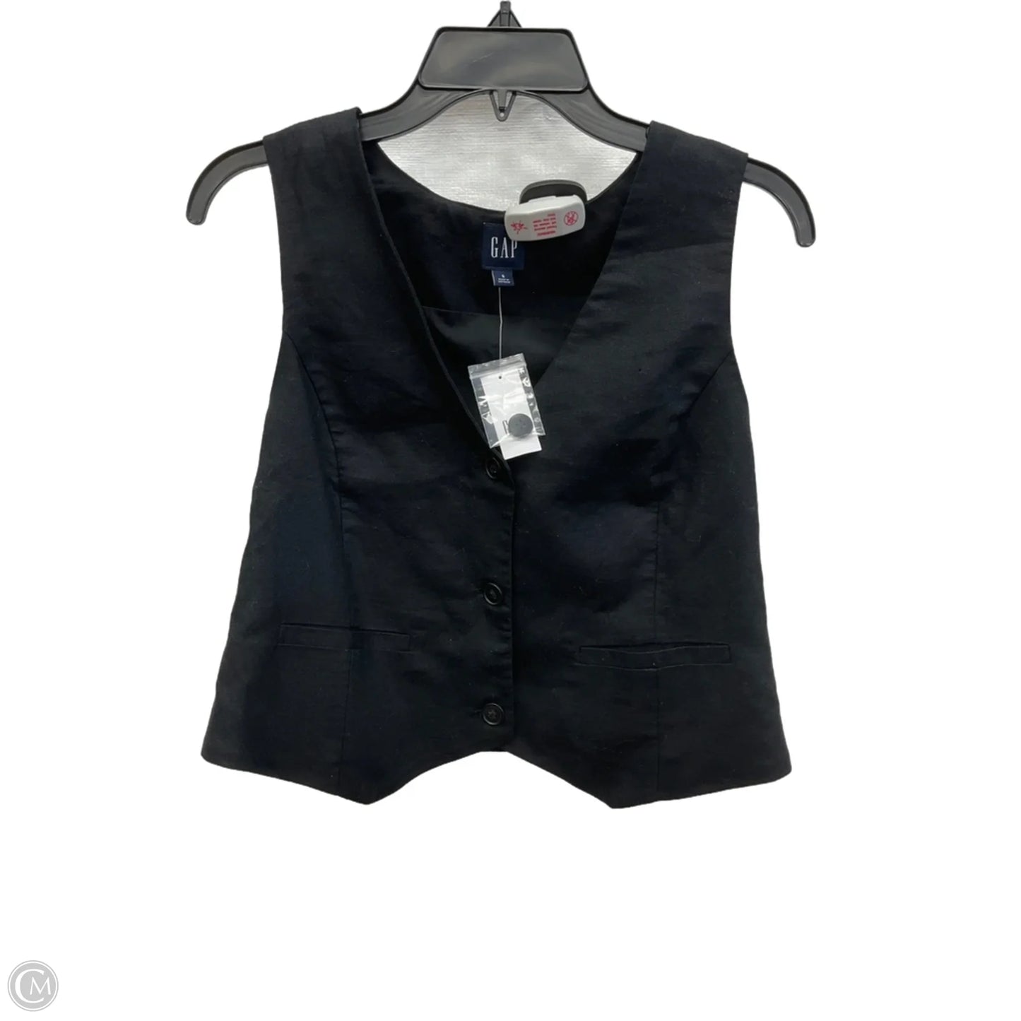 Vest Other By Gap In Black, Size: S