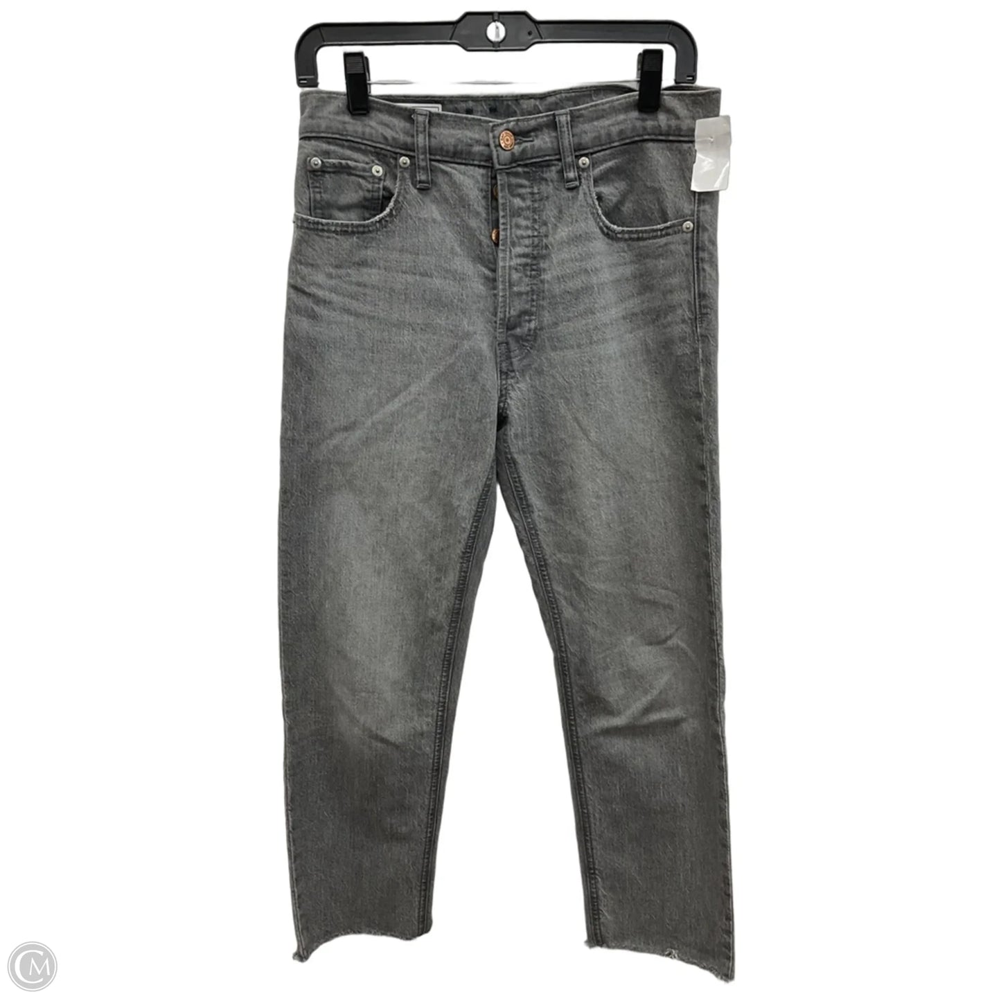 Jeans Straight By Gap In Grey Denim, Size: 6