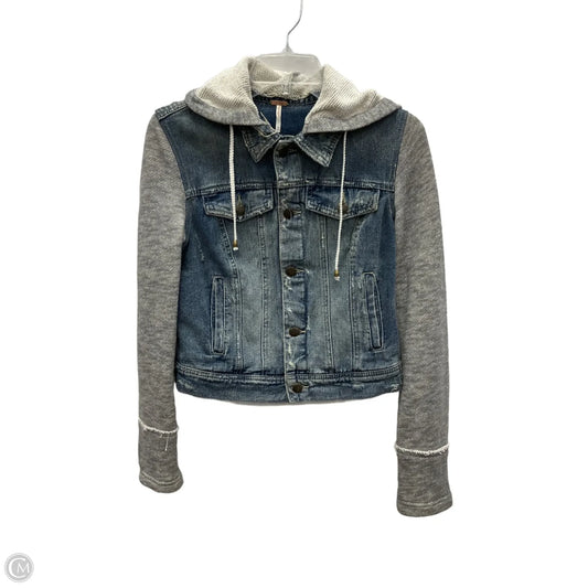 Jacket Denim By Free People In Blue Denim, Size: S