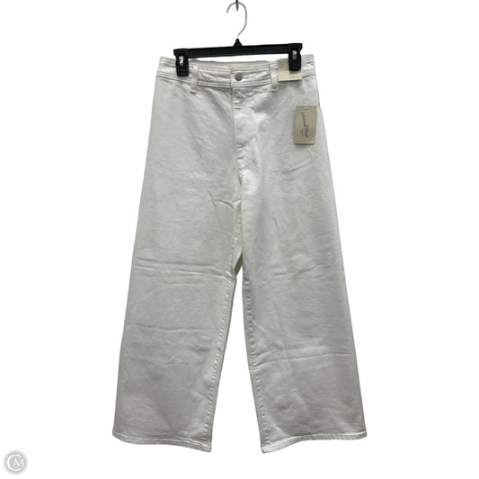 Jeans Wide Leg By Universal Thread In White Denim, Size: 8
