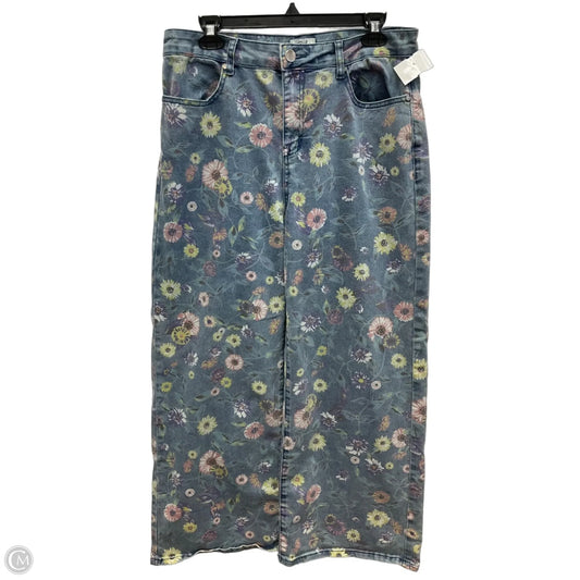 Jeans Wide Leg By Easel In Floral Print, Size: M