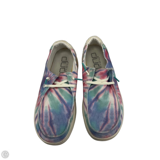 Shoes Flats By Hey Dude In Tie Dye Print, Size: 8