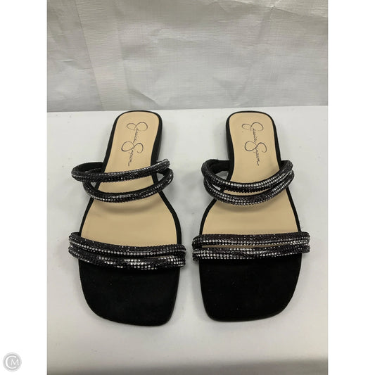 Sandals Flats By Jessica Simpson In Black, Size: 8