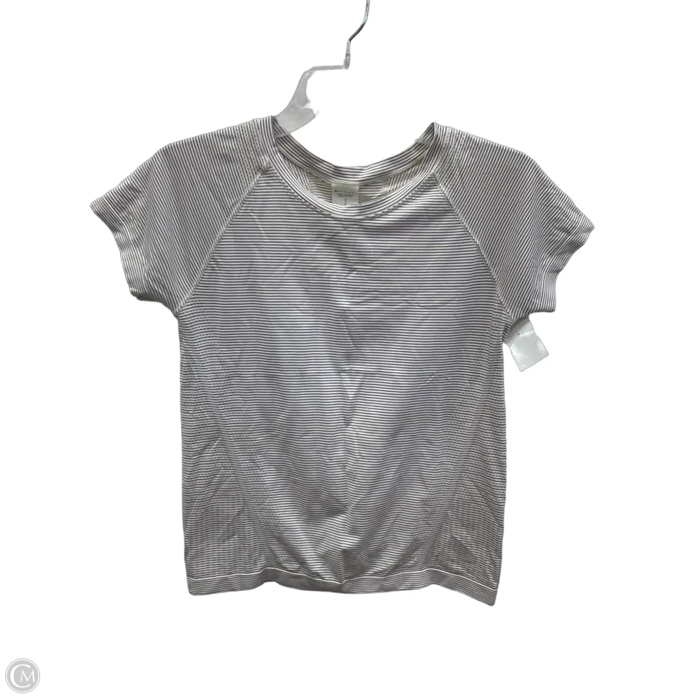 Athletic Top Short Sleeve By Athleta In Striped Pattern, Size: S