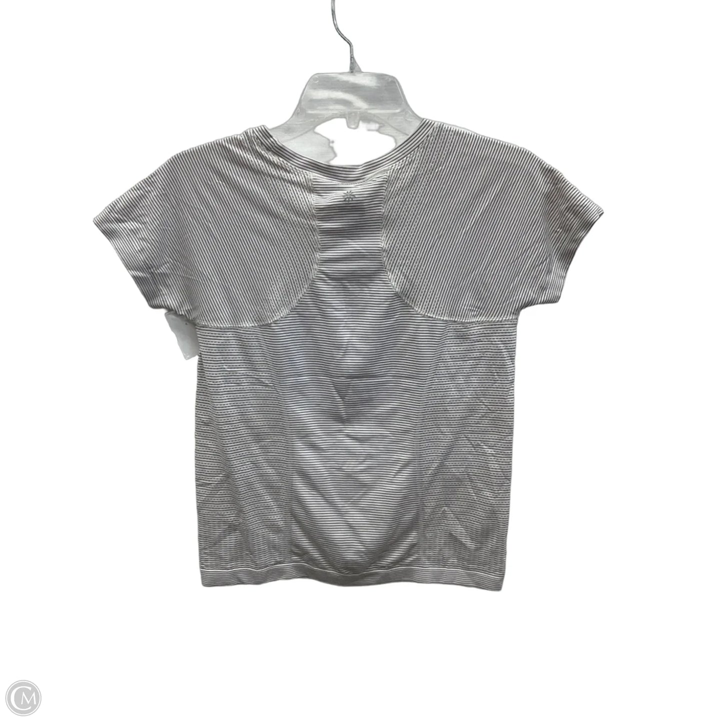 Athletic Top Short Sleeve By Athleta In Striped Pattern, Size: S