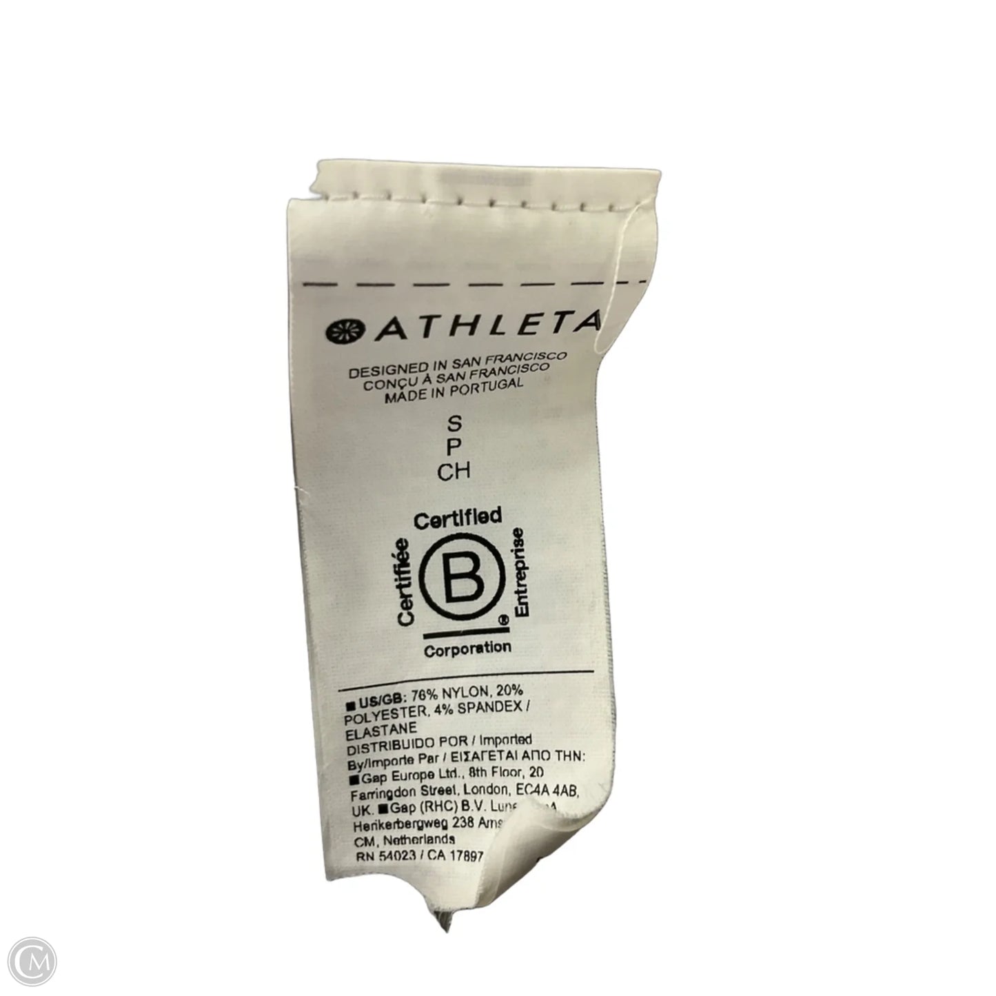 Athletic Top Short Sleeve By Athleta In Striped Pattern, Size: S