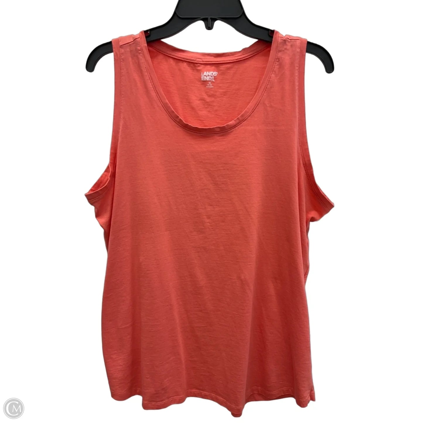 Top Sleeveless Basic By Lands End In Coral, Size: 1x
