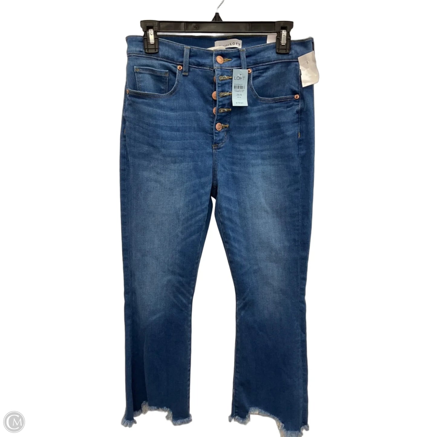 Jeans Cropped By Loft In Blue Denim, Size: 8p