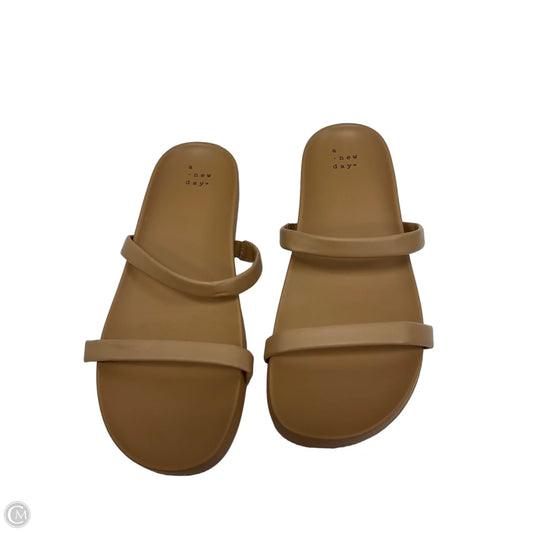 Sandals Flats By A New Day In Tan, Size: 8.5