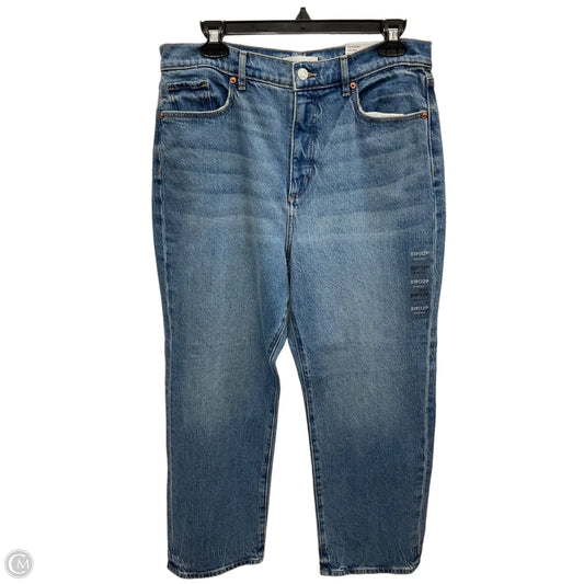 Jeans Straight By Loft In Blue Denim, Size: 12p
