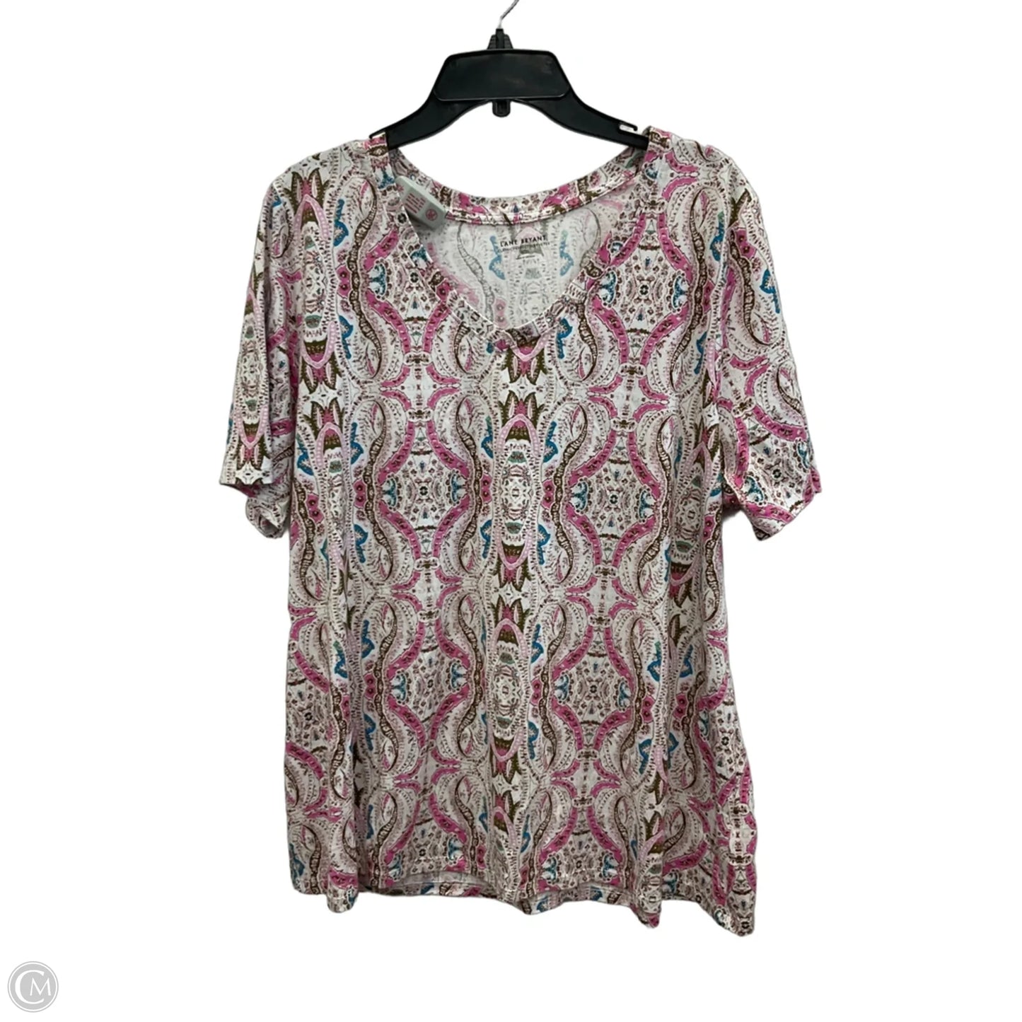 Top Short Sleeve Basic By Lane Bryant In Pink, Size: 1x