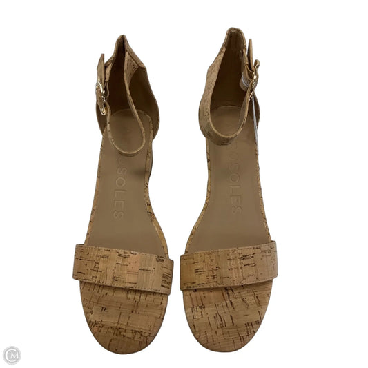 Sandals Heels Wedge By Aerosoles In Beige, Size: 8.5