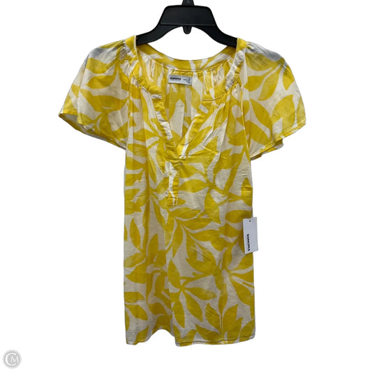 Top Sleeveless By Sonoma In Yellow, Size: 1x