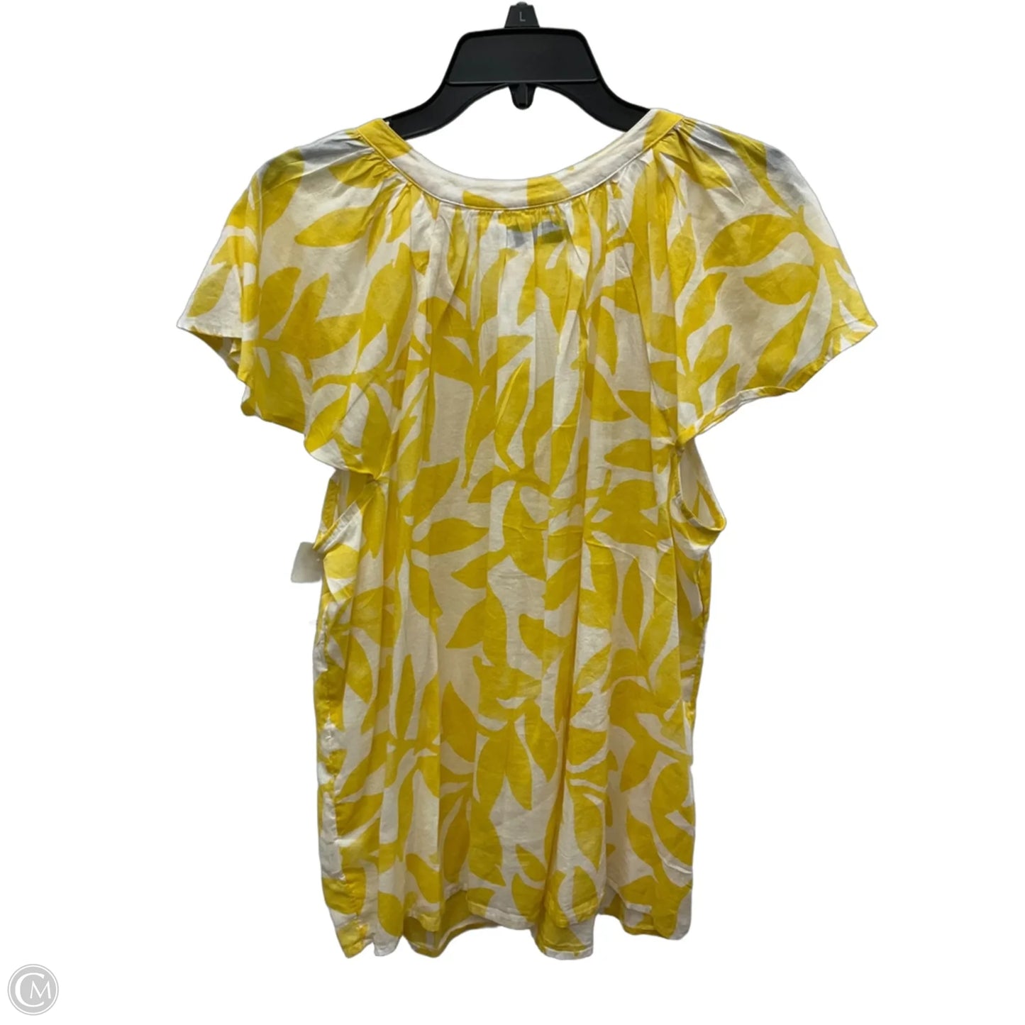 Top Sleeveless By Sonoma In Yellow, Size: 1x