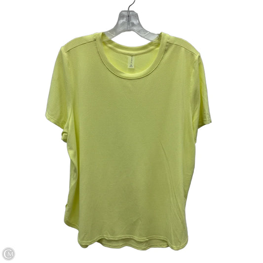 Athletic Top Short Sleeve By Clothes Mentor In Yellow, Size: 1x
