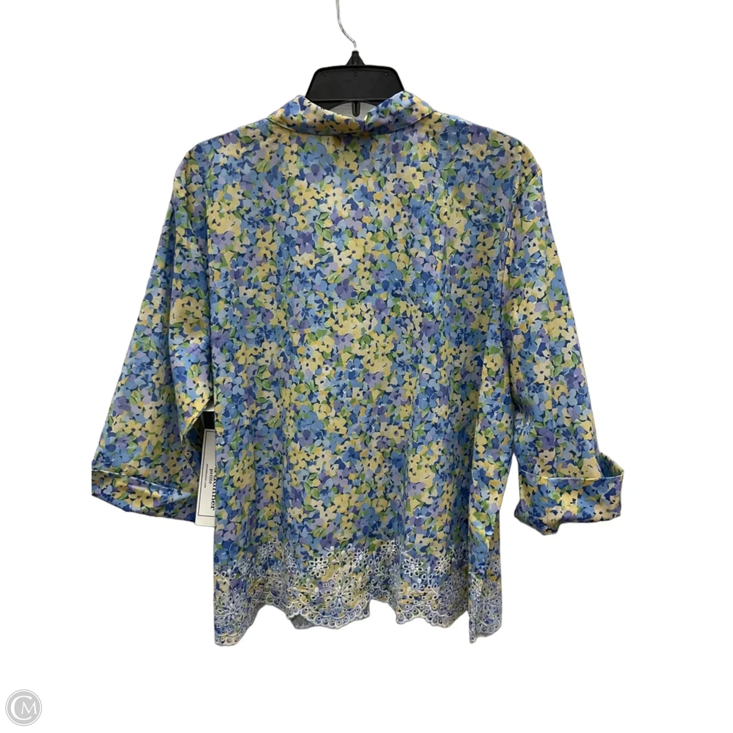 Blouse 3/4 Sleeve By Alfred Dunner In Floral Print, Size: Xlp