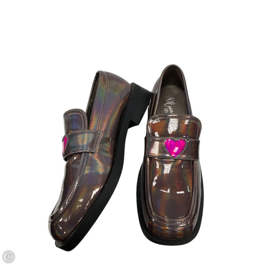 Shoes Heels Block By Olivia Miller In Grey & Pink, Size: 7