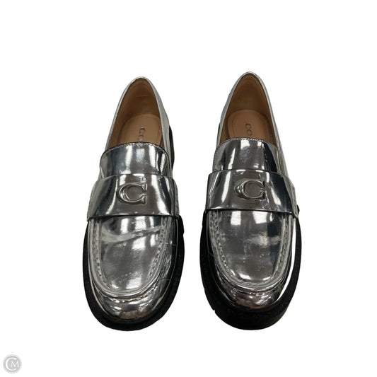 Shoes Designer By Coach In Silver, Size: 7