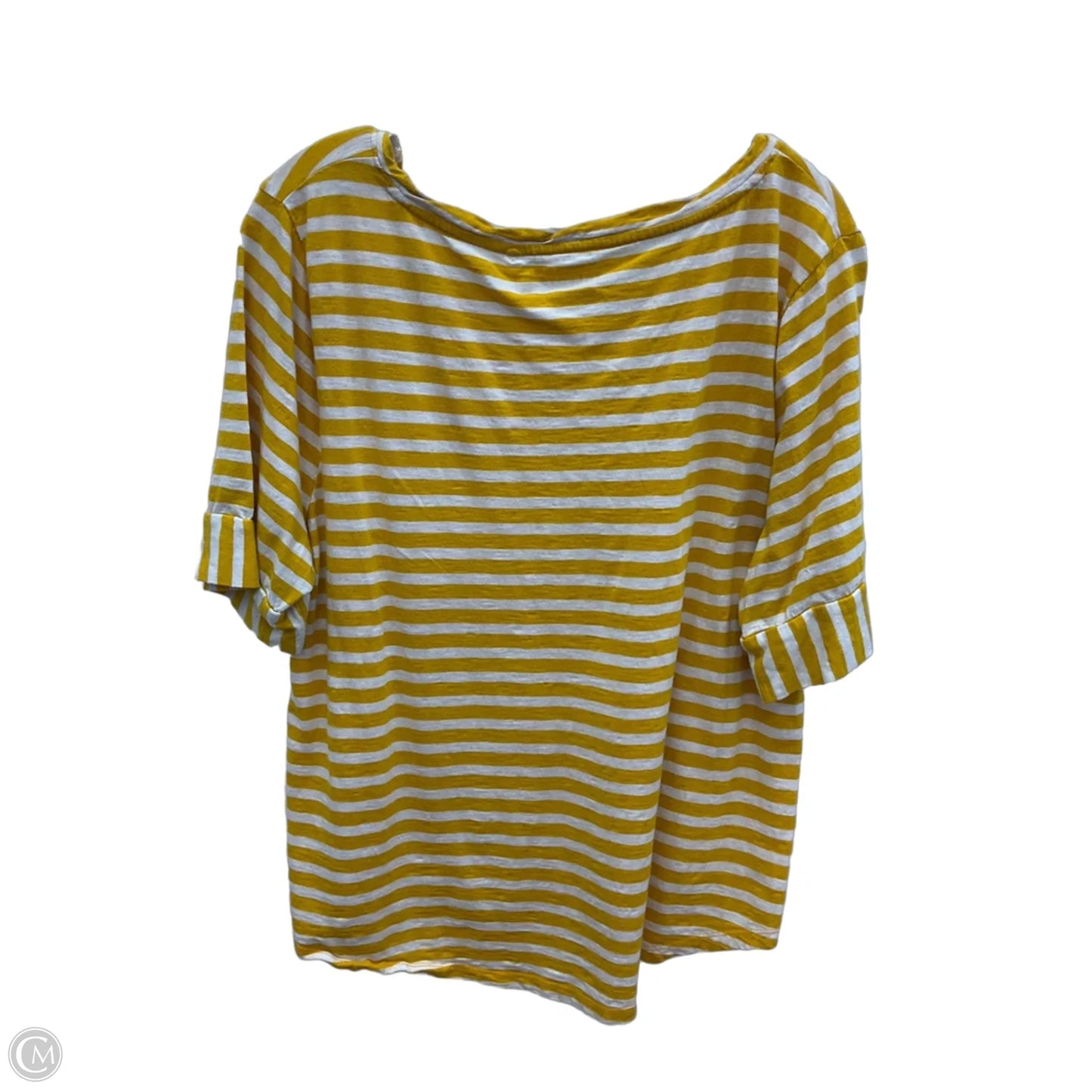 Top Short Sleeve Basic By Talbots In Tan, Size: Xl