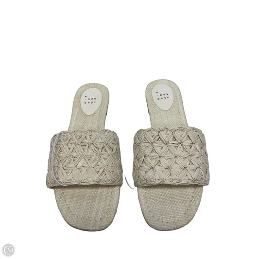 Sandals Flats By A New Day In Cream, Size: 7.5