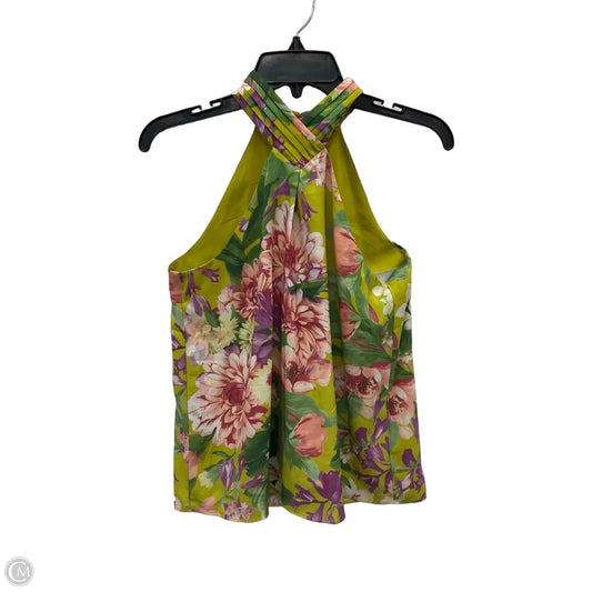 Top Sleeveless By Express In Green & Purple, Size: S