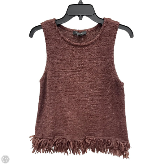 Top Sleeveless By Ann Taylor In Brown, Size: M