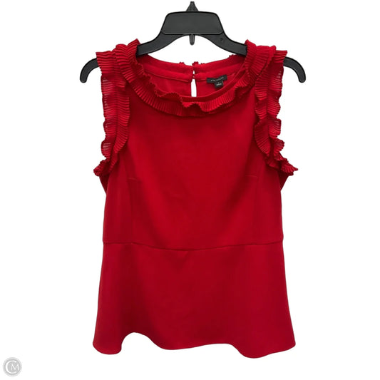 Top Sleeveless By Ann Taylor In Red, Size: S