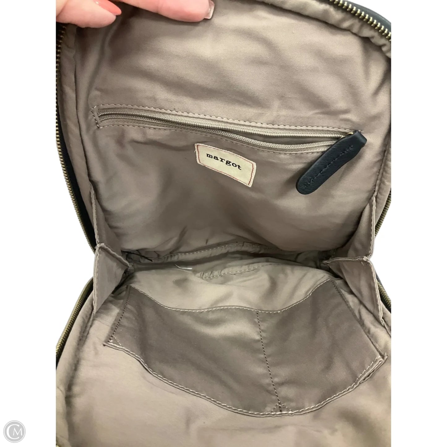 Handbag Leather By Margot, Size: Medium